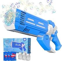Lançador Bolha Sabão Automático Bubble Gun Led 12 Furos - FUN GAME Lançador Bolha Sabão Automático Bubble Gun Led 12 Furos - FUN GAME