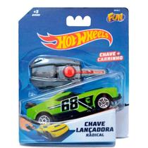 Lançador Chave Radical Hot Wheels Carro Verde F00034 - Fun Lançador Chave Radical Hot Wheels Carro Verde F00034 - Fun