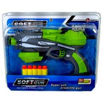 Lançador Dardos Brinquedo Espuma 5 Refil Shooting Soft - Soft Gun