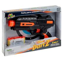 Lançador Dart Z 2 em 1 Dardos de Espuma e Bolinhas Brinquedo Infantil