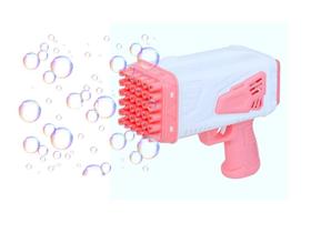 Lançador de Bolhas com Luz Bubble Gun Rosa - Importação