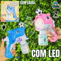 Lançador de Bolhas com Luzes LED Golfinho - Brinquedo para Crianças