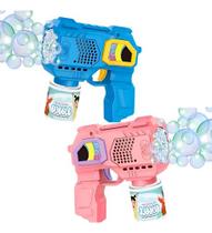Lançador De Bolhas De Sabão Bubble Gun AZUL E ROSA