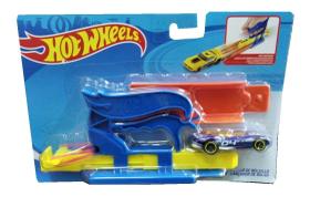 Lançador De Bolso Hotwheels Azul Para Carrinho Fth84