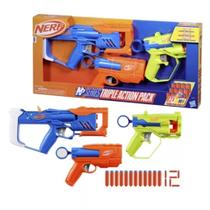 Lançador de brinquedo nerf n series triple action pack hasbro f9841