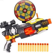 Lançador de Dardos Automático Tipo Nerf Mira Ao Alvo Com 20 Dardos Espua