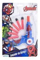 Lançador De Dardos Avengers Marvel 7 Peças - Etitoys Lançador De Dardos Avengers Marvel 7 Peças - Etitoys