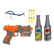 Lançador De Dardos De Brinquedo Com Alvos Completo 10 Peças