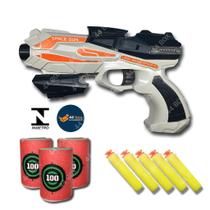 Lançador De Dardos Nerf Storm 22cm 5 Dardos Inmetro Pistola - Nerf Narf Video Game Filho Crianças Jogo