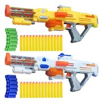 Lançador De Dardos Tipo Nerf Grande 14 Dardos Alvo e Mira