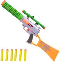 Lançador de Dardos Verde e Amarelo Soft Gun - Castela