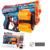 Lançador de Dardos X Shot Apocalypse Skins 12 Dardos Candide Lançador de Dardos X Shot Apocalypse Skins 12 Dardos Candide