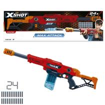 Lançador de Dardos X Shot Max Attack Red com 24 Dardos