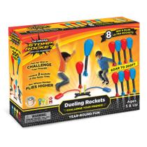 Lançador de foguetes Stomp Rocket Original Dueling Kids com 8 foguetes Lançador de foguetes Stomp Rocket Original Dueling Kids com 8 foguetes