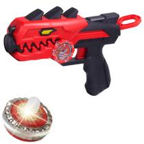 Lançador de Pião Com Luz Batalha Suprema Dinossauro Vermelho - Castela