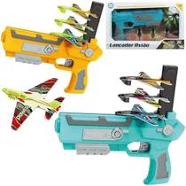 Lançador Infantil Lança Avião Brinquedo Aéreo + 4 Aviões Lançador Infantil Lança Avião Brinquedo Aéreo + 4 Aviões