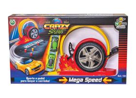 Lançador Mega Speed Infantil Novidade Com 2 Carrinhos - Bs Toys