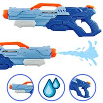 Lançador Pistola Lança Água Grande Brinquedo Infantil Azul