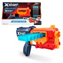 Lançador X-Shot Com 16 Dardos Quick Slide Vermelho Brinquedo Infantil Candide