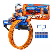 Lançador X Shot Insanity Mad Mega Barrel Com 72 Dardos - 7897500556433