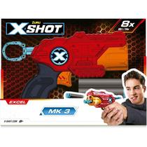 Lancador x-shot red mini tk3 tiros candide
