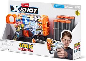 Lançador x-shot - skins - menace - sonic - 8 dardos - candide Lançador x-shot - skins - menace - sonic - 8 dardos - candide