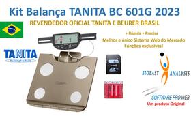 LANÇAMENTO - Balança de Bioimpedancia Tanita BC 601G 2024 + 1 Ano Software Bioeasy Web
