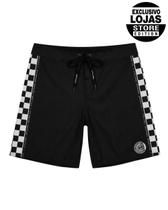 (LANÇAMENTO) Bermuda Cyclone Água 17" Flex Surf Chess - PRETO