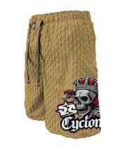 (LANÇAMENTO) Bermuda Cyclone Veludo Chess Relax Skull Joker