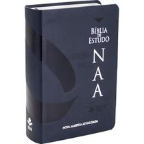 Lançamento - Bíblia de Estudo NAA - Tamanho Portátil - Capa Luxo - Azul - SBB