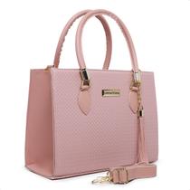 Lançamento bolsa feminina trança material escamado