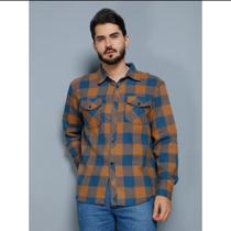Lançamento Camiseta Masculina Xadrez Flanelada Manga Longa Premium