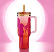 Lançamento Copo Térmico Barbie Com Canudo 1,2L Cor:Laranja