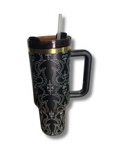 Lançamento Copo Térmico Barbie Com Canudo 1,2L Cor:Preto Com Branco