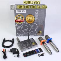 Lançamento Karaokê Videokê Vsk 1.5 Com 11.999 Canções 2 Microfone Sem Fio Lançamento Karaokê Videokê Vsk 1.5 Com 11.999 Canções 2 Microfone Sem Fio