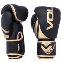 Lançamento Luva de Boxe/Muay Thai Vollo Preta/Dourada 10 Oz Training