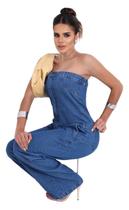 Lançamento Macacão Jeans sem alça Premium