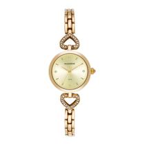 Lançamento Relógio Feminino Dourado Mondaine Pulseira Coração Clássico 32934LPMVDM1