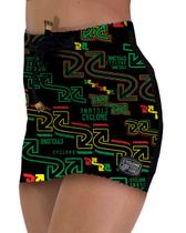 (LANÇAMENTO) Saia Cyclone Veludo Logo Jamaican Heavy