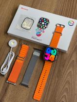 Lançamento Smartwatch W69+ Plus Série 10 Ultra 49mm Nfc Super Amoled 2gb + 2 Pulseiras - Microwear