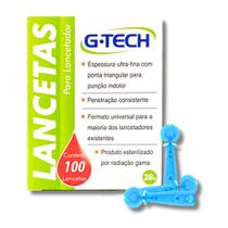 Lanceta 28g com 100 Unidades Descartáveis G-tech