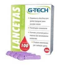 Lanceta Para Caneta Lancetadora 28g C/100 Un - G-Tech