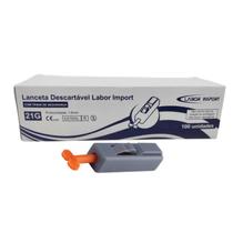 Lanceta Retrátil de Segurança 21Gx1,8mm C/100 Unds - Labor Import