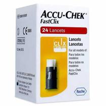 Lancetas Accu Chek Fastclix Caixa C/ 24un. Controle Glicemia