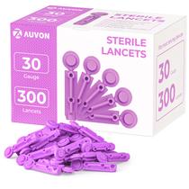 Lancetas de Sangue AUVON 30 Gauge 300 com Tampa de Torção Lancetas de Sangue AUVON 30 Gauge 300 com Tampa de Torção