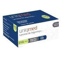 Lancetas de Segurança 21G x 1.8mm c/ 100 Uniqmed