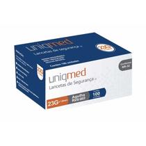 Lancetas de Segurança 23G x 1.8mm c/ 100 Uniqmed