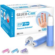 Lancetas de Segurança GLUCO-CARE 21G x 1,8mm Caixa com 100 Lancetas de Segurança GLUCO-CARE 21G x 1,8mm Caixa com 100