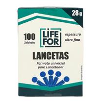 Lancetas LifeFor Espessura Ultra Fina Cx/C 100 unidades