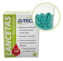 Lancetas Para Lancetador 28g Verde Para Glicose Gtech 100uni Lancetas Para Lancetador 28g Verde Para Glicose Gtech 100uni